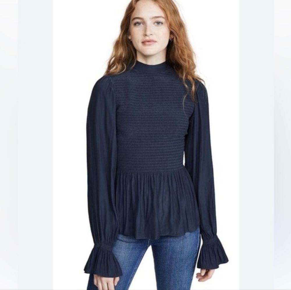 VENUS Navy Long Sleeve BodiceTop (Large)